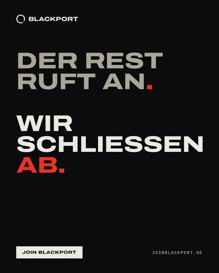 Der Rest ruft an. Wir schließen ab.